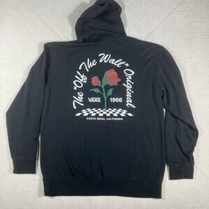 Vans Hoodie Mens L Off The Wall 1966 Rose Graphic Pullover Skate Streetwear